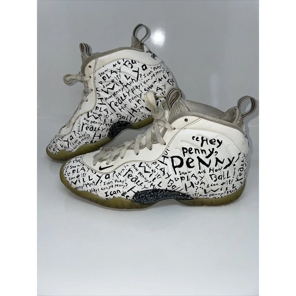 Nike Little Posite One (GS) 'Hey Penny' White Black 723946 101 Size‎ 5.5y